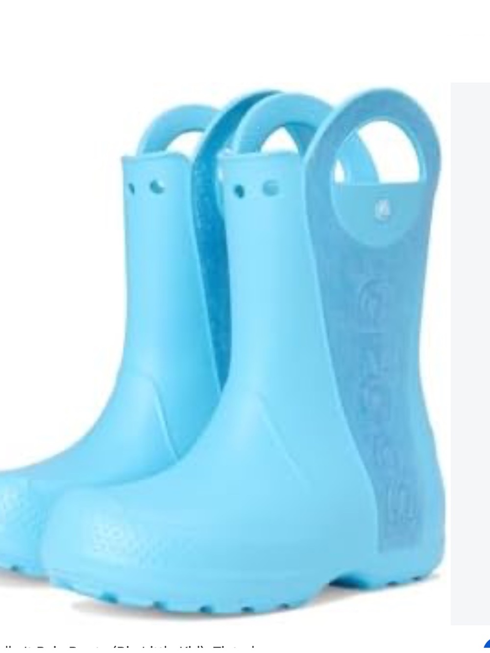 Crocs Toddler Handle It Rain Boots, Tinted Glass, C10, NWT Display pair